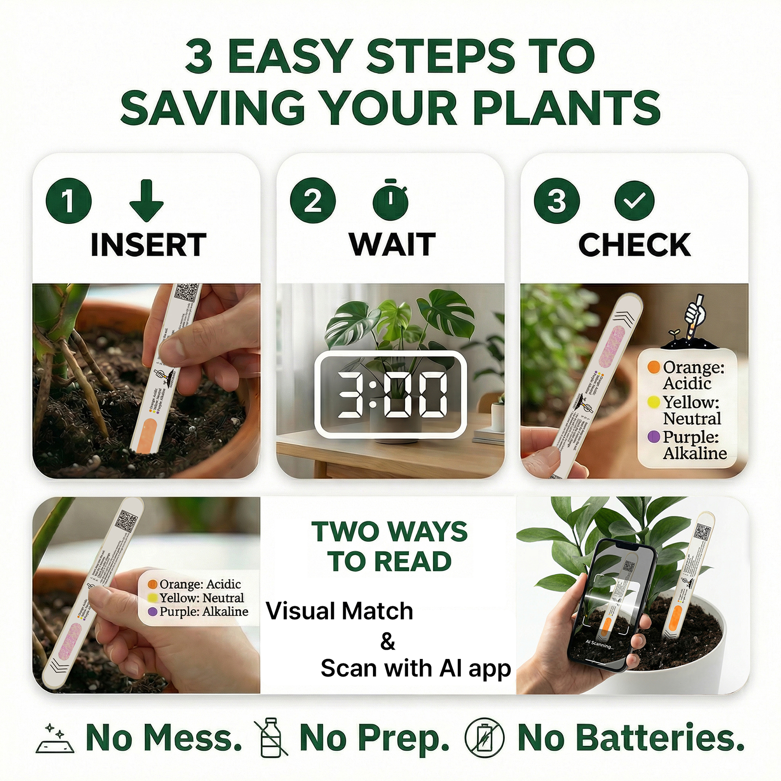 SANDOBARO PLUS home gardening soil pH tester product image 5